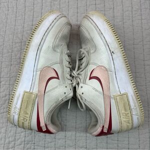 COPY - Nike Air Force Shadow Phantom Womens Size 9 White Pink Red Sneakers
